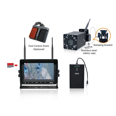 7-inch 20x zoom wireless blind spot detection system, optional zoom control with foot pedal