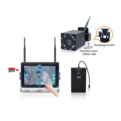 7-inch 20x zoom wireless blind spot detection system, fully laminated touch screen  can control camera zoom.
