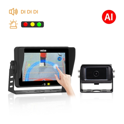 AI Backup Camera System with DVR and Blind Spot Audible and Visual Alarm