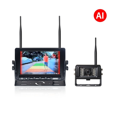 7-inch Wireless AI Pedestrian & Vehicle Detecting Camera System