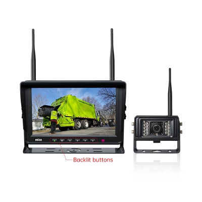 10.1-inch backlit button wireless backup camera system